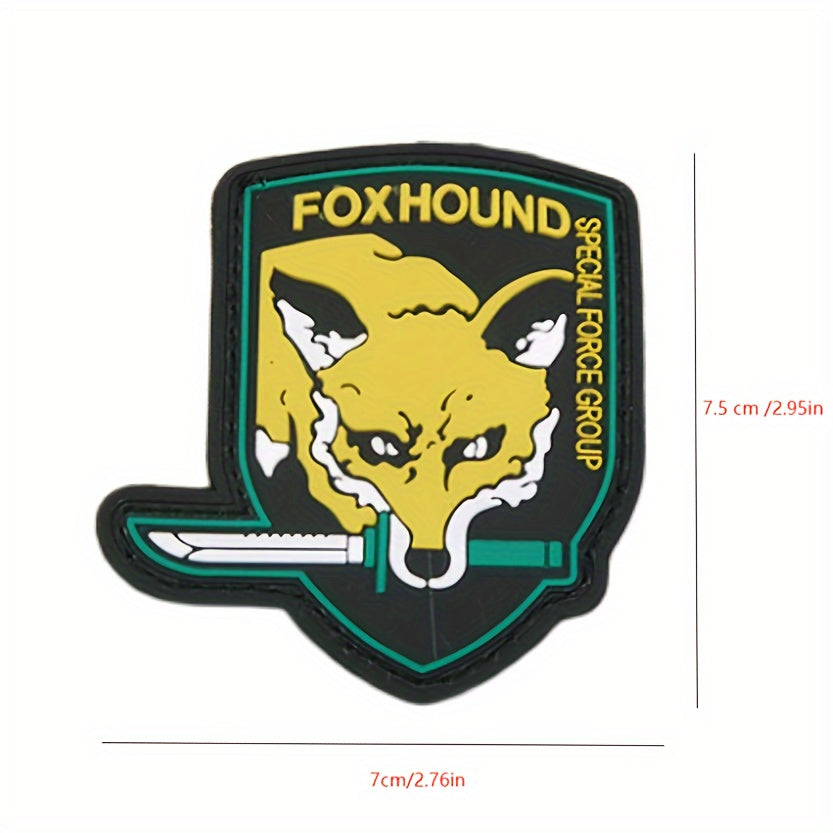 2pcs Foxhound Patch Embroidered Morale Patches with Hook and Loop Fasteners
