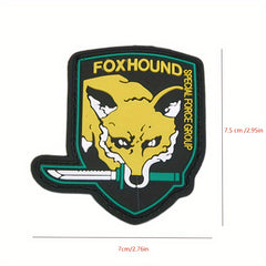 2pcs Foxhound Patch Embroidered Morale Patches with Hook and Loop Fasteners