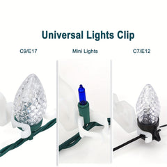 Christmas Tree Decorative Light Hook Plastic Clips Hanging Ornaments Accessories