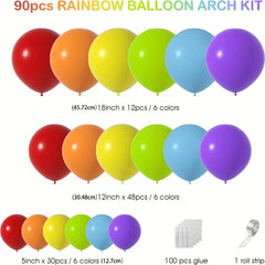 Rainbow Balloon Garland Kit - Colorful Balloons for Party, Birthday