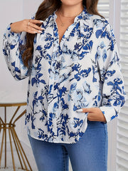 Floral Print Long Sleeve Blouse