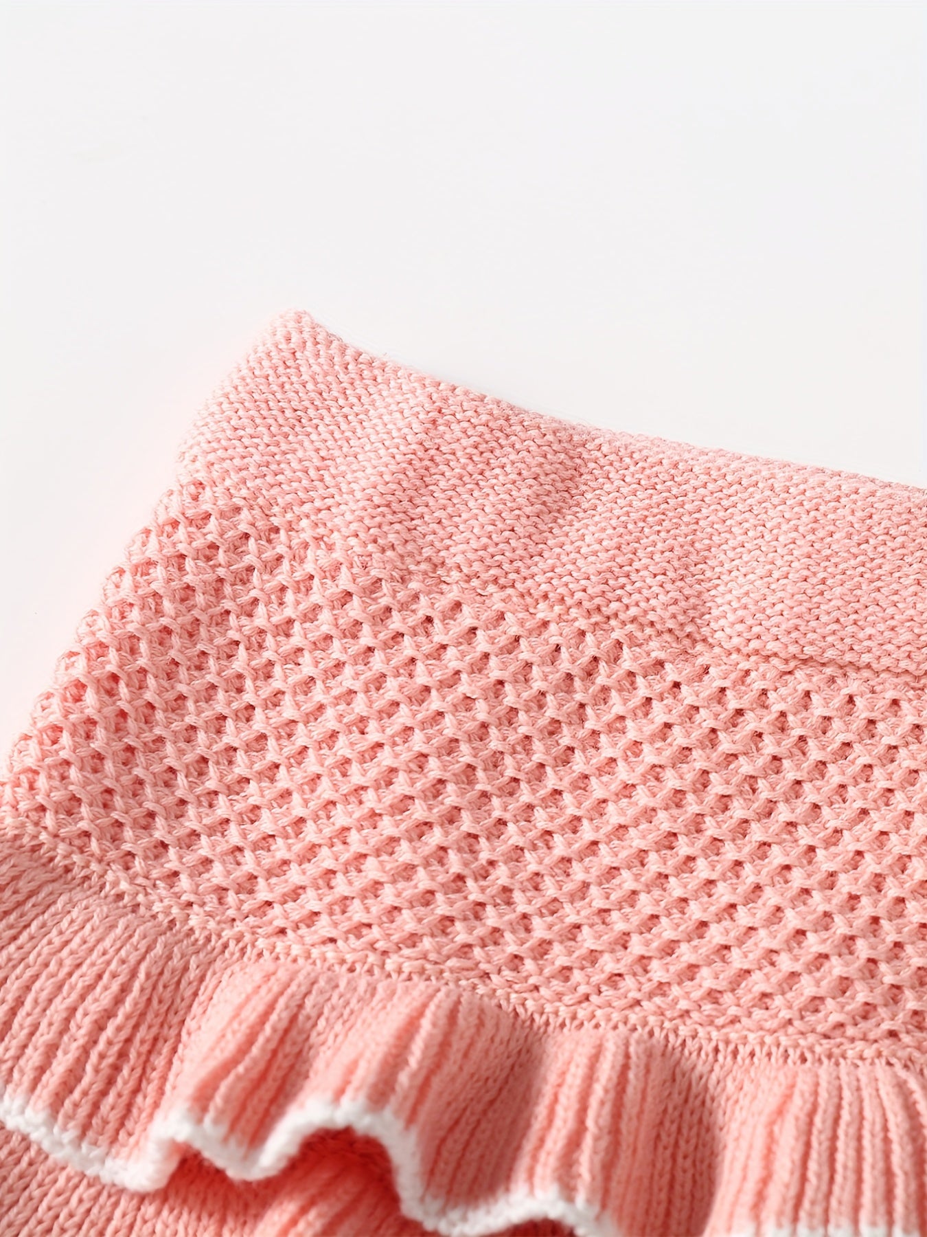 Baby Knit Sweater Set Long Sleeve Pullover Top Shorts 2pc Cotton Set