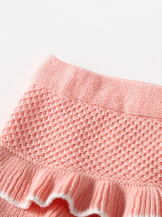 Baby Knit Sweater Set Long Sleeve Pullover Top Shorts 2pc Cotton Set