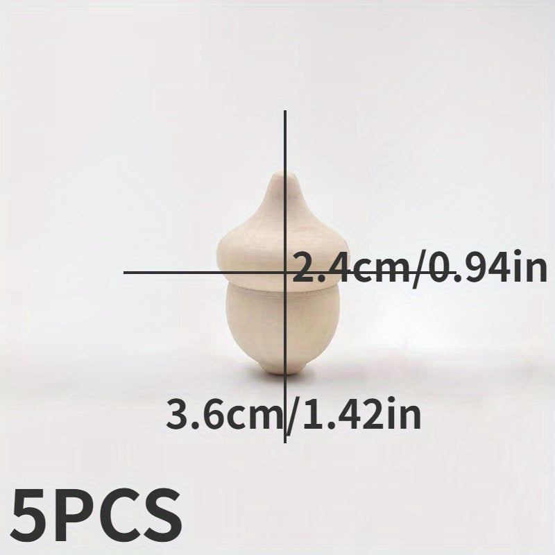 5 Wooden Fruit Ornaments for DIY Crafts & Home Decor