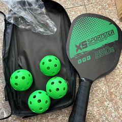 Pickleball Paddles Set 2 Rackets 4 Balls & Storage Bag