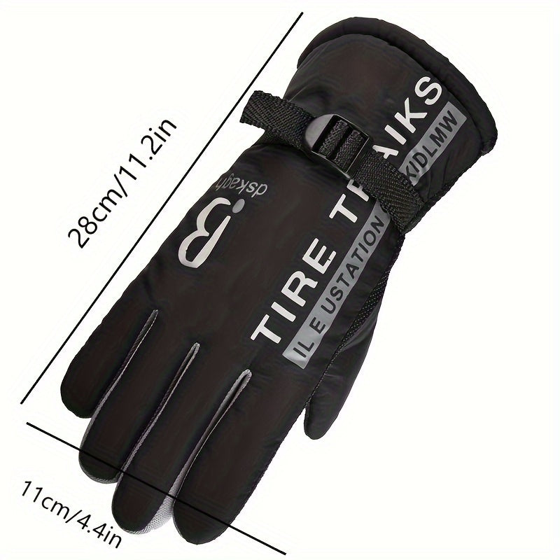 Winter Warm Gloves Thickened Cotton Gloves Outdoor Cycling Ski Gloves