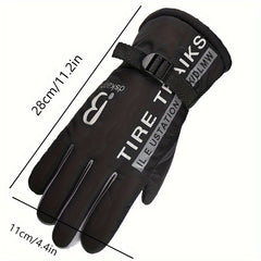Winter Warm Gloves Thickened Cotton Gloves Outdoor Cycling Ski Gloves