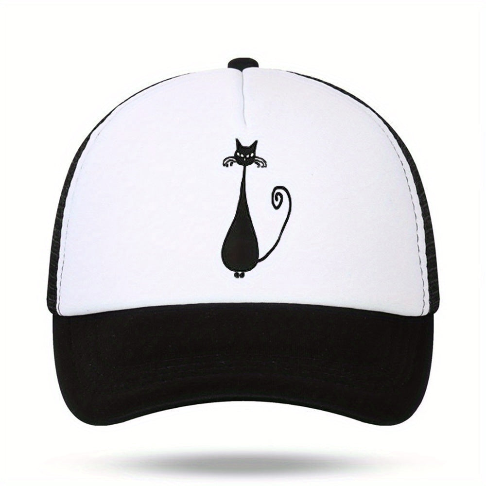 Cat Print Outdoor Sunshade Breathable Baseball Cap