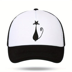 Cat Print Outdoor Sunshade Breathable Baseball Cap
