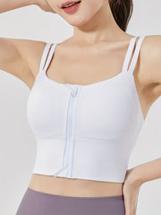 Shockproof Front Zipper Sports Bra Beauty Back Running Bra