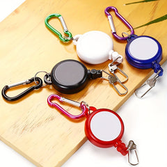 Functional Keychain Buckle Retractable Keychain Mountaineering Skiing Keyring