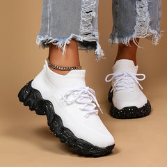 Women's Breathable Knit Sneakers Lightweight Casual Shoes