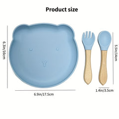 Bear Silicone Baby Feeding Set for Kids Lunch Boxes