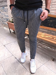 Men's Striped Casual Pants - Medium Size