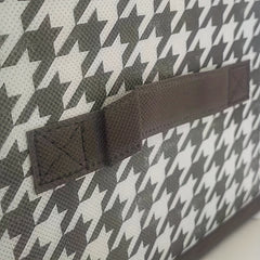Houndstooth Clothes Drawer Storage Basket Large Reusable Box