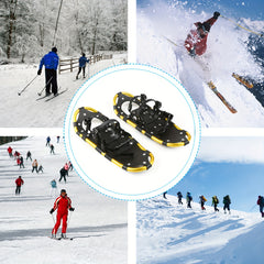 Unisex Double Snowboards & Ski Poles Set for Ski Sports
