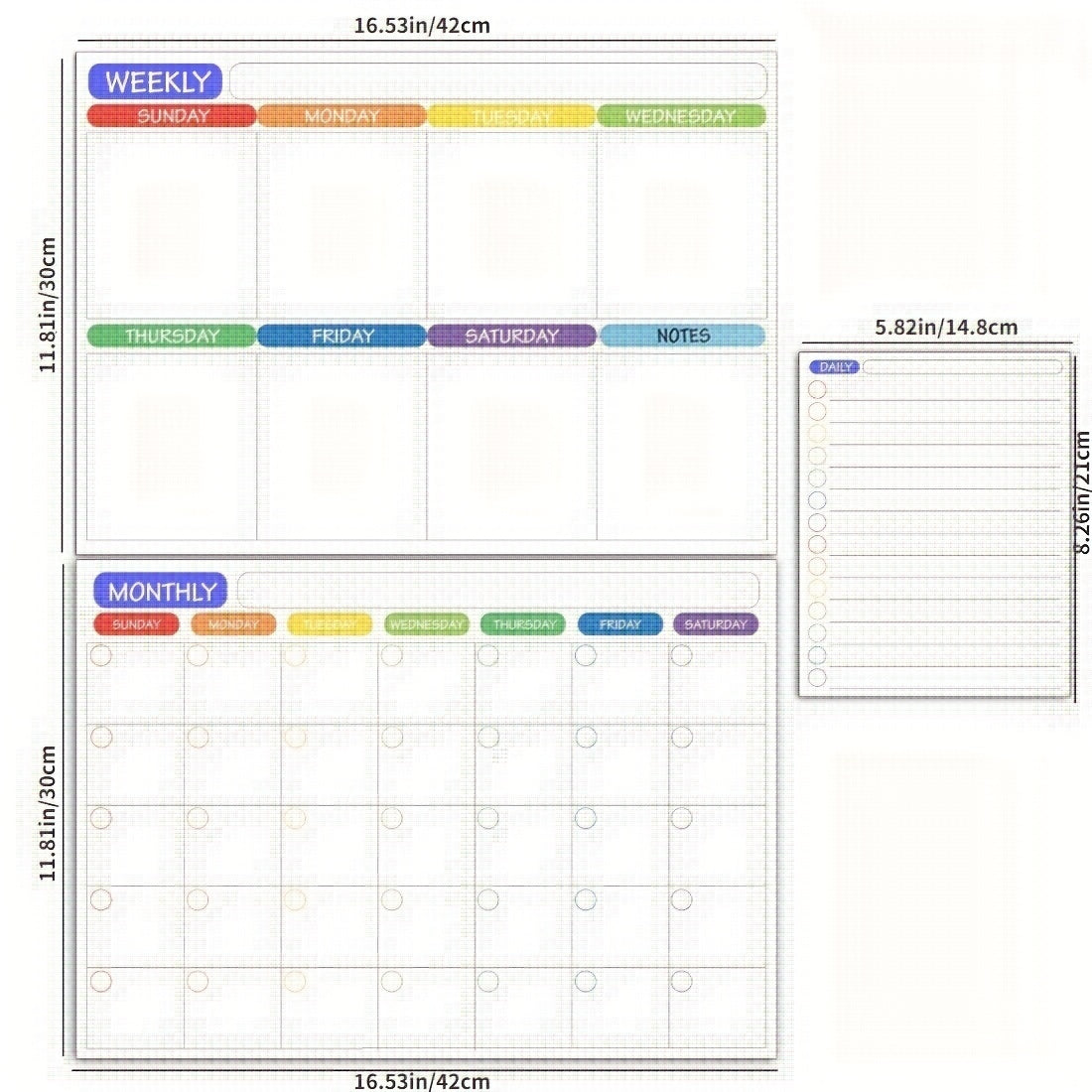Erasable Magnetic Whiteboard Monthly Planner Weekly Calendar Fridge Sticker