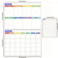Erasable Magnetic Whiteboard Monthly Planner Weekly Calendar Fridge Sticker