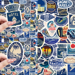 63pcs Retro Graffiti Stickers Window Helmet Laptop Decoration