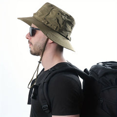 Solid Fisherman Hat For Men Outdoor Travel Sun Hat