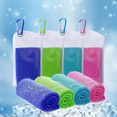 4pcs Cooling Towels with Storage Bag Quick Drying Towel for Yoga