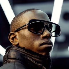 Men's Steampunk Style Sunglasses Retro One piece Glasses