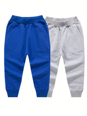 2 Boys Grey Casual Sweatpants Comfortable Jogger Pants