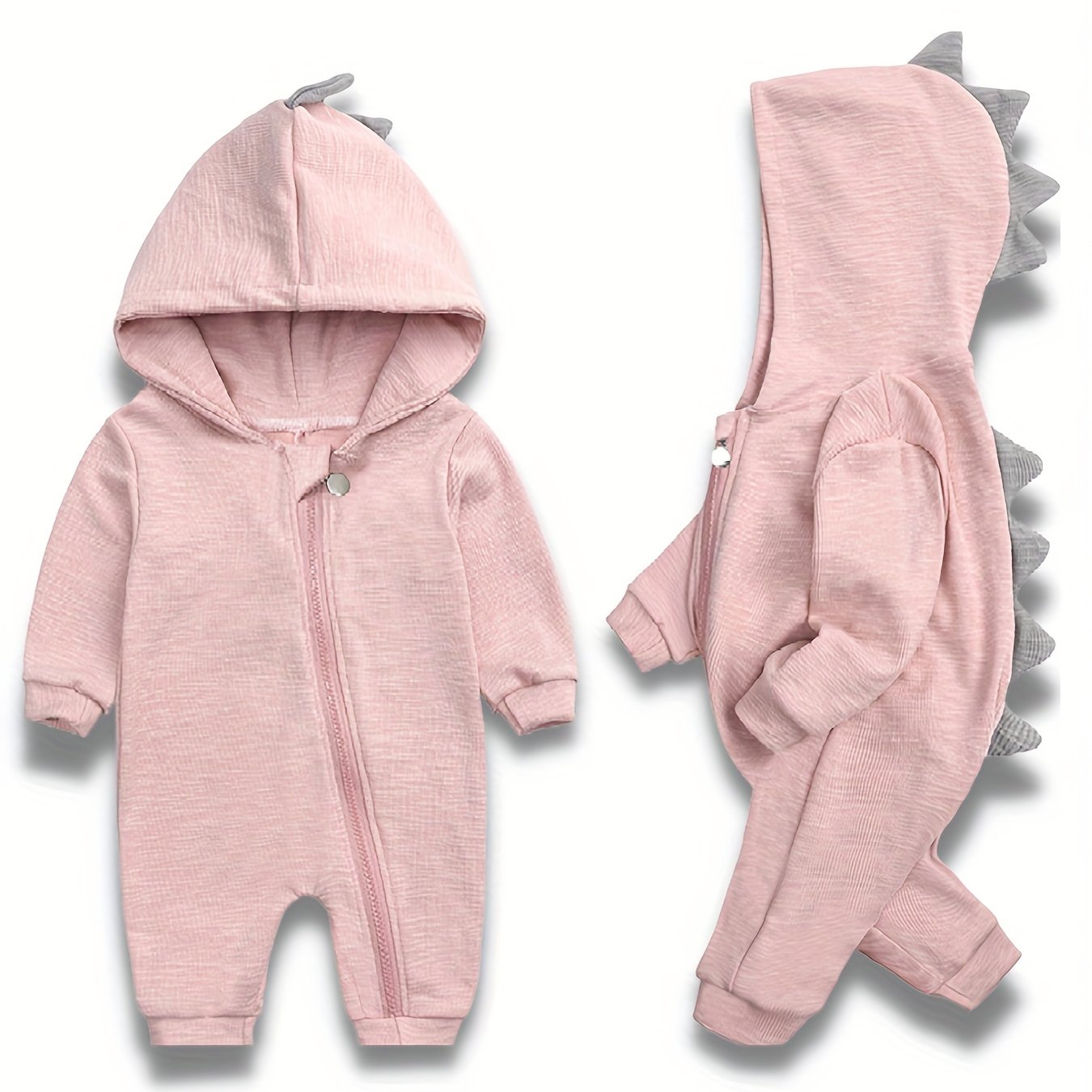 Soft Cotton Hooded Animal Romper for Baby Boys Girls