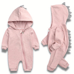 Soft Cotton Hooded Animal Romper for Baby Boys Girls