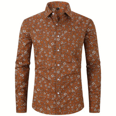 Men's Pattern Formal Button Up Shirt Spring/Fall Business Wear