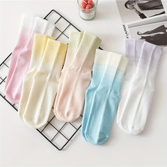 Non-slip Silicone Yoga Socks Ombre Winter Mid-tube Socks