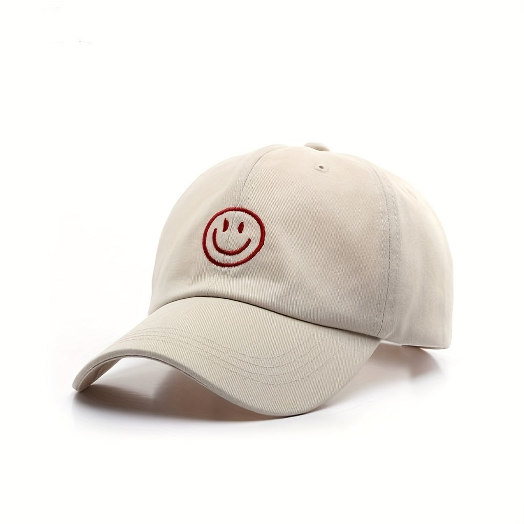 Embroidery Happy Face Baseball Cap Hip Hop Bboy Snap