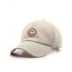 Embroidery Happy Face Baseball Cap Hip Hop Bboy Snap