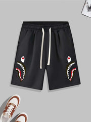 Cartoon Print Men's Summer Shorts Casual Loose Drawstring Father's Day Gift