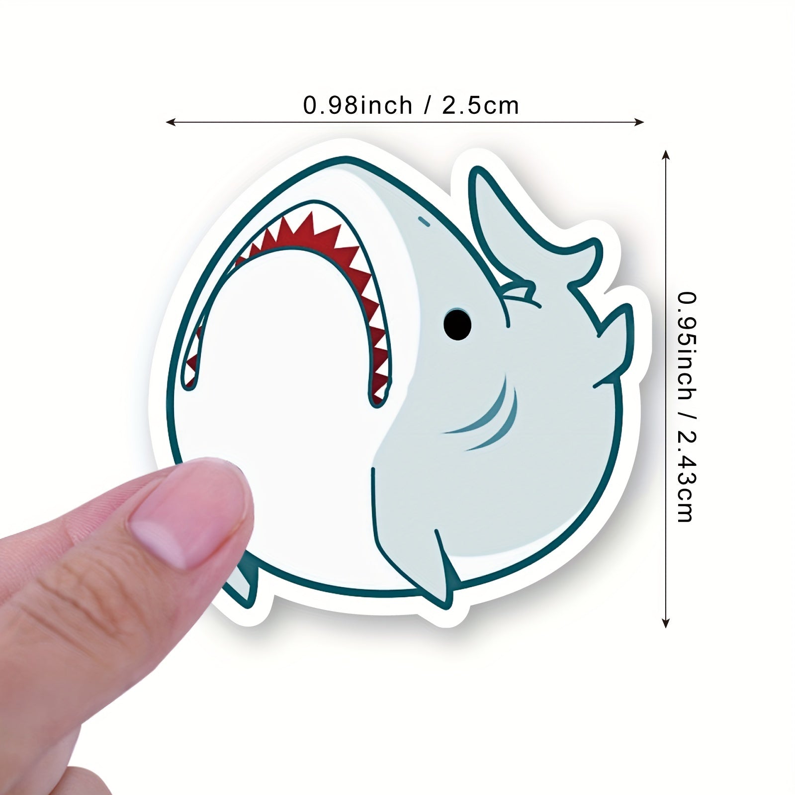 500pcs Shark Stickers Roll Waterproof Vinyl Decals