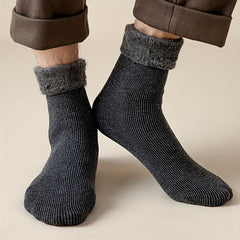 5 Pairs Winter Casual Warm Mid calf Socks