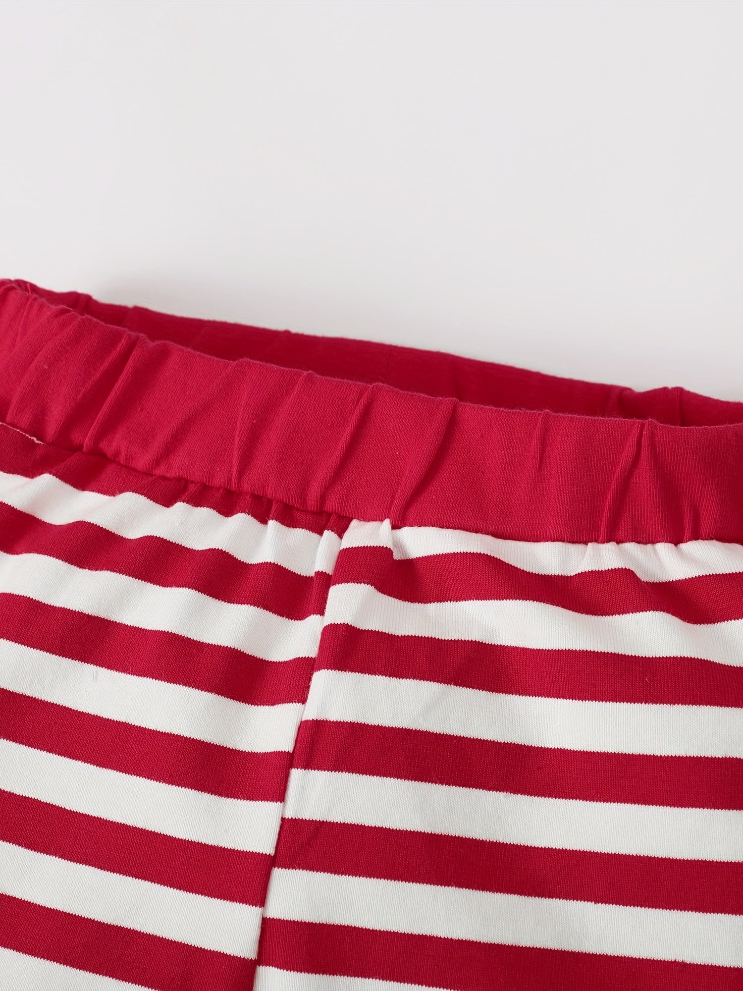Newborn Infant Xmas Romper Striped Pants Set