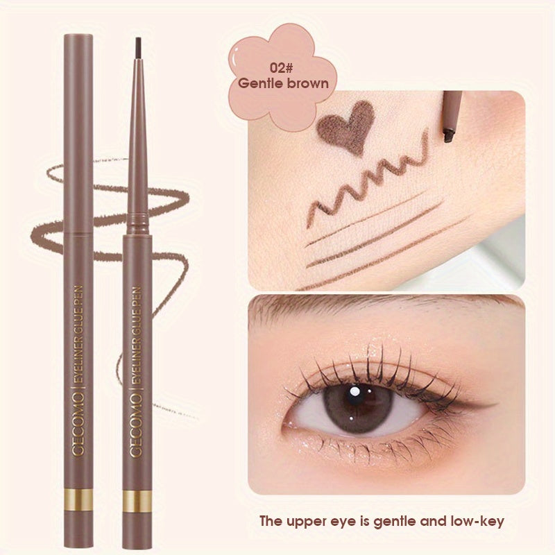 Fine Tip Eyeliner Glue Pen Waterproof Smudge Proof Brightening Makeup Stick