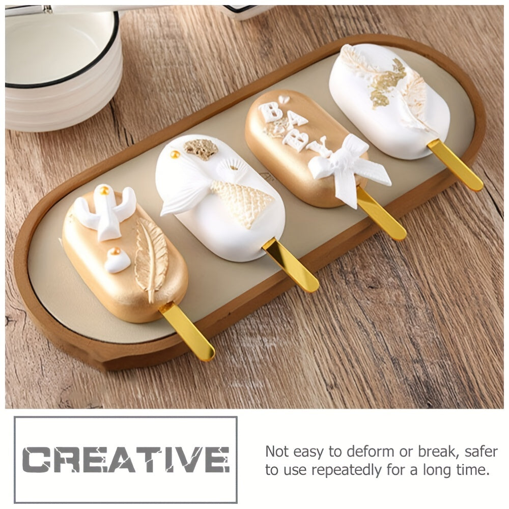 50pcs Acrylic Popsicle Stick Reusable Cakesicle Sticks