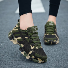 Women's Camo Pattern Running Shoes Cushioned Sneakers
