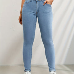 High Waist Skinny Jeans Slim Fit Stretchy Denim Pants