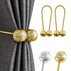 2pcs Magnetic Curtain Tiebacks Metal Ball Shape Holdbacks