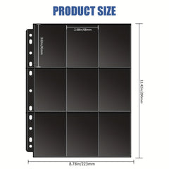 9 Grids 11 Holes Double-sided Loose-leaf 50pcs