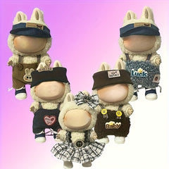 Doll Cosplay Clothes Set - Hat, Work Pants, Headwear, Skirt - Two-Piece Set