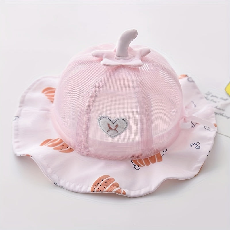 Heart Mesh Sun Protection Fisherman's Hat for Kids