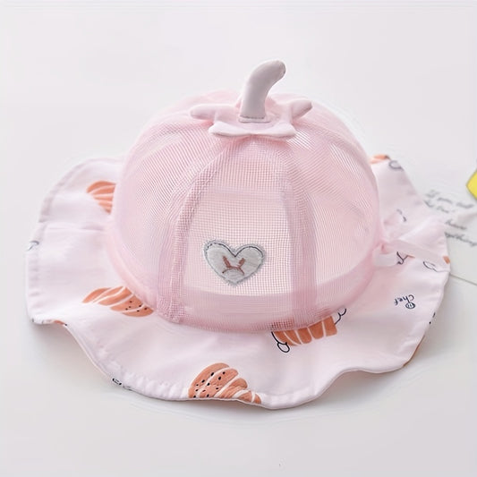 Heart Mesh Sun Protection Fisherman's Hat for Kids
