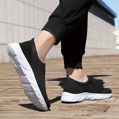 Men's Mesh Slip-on Sneakers Lightweight Breathable Athletic Shoes
