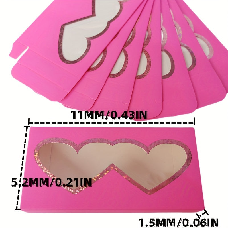 5pcs 3D Heart Mink Eyelashes False Eyelashes with Box