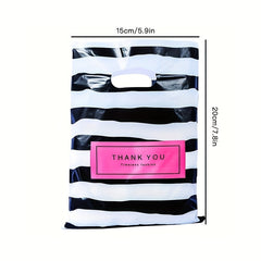 100 Thank You Plastic Merchandise Bags - Small Business Retailing