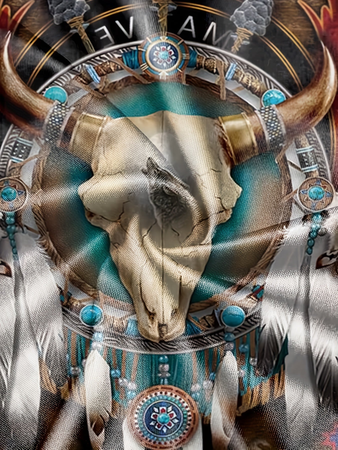 Men's Tribal Skull Graphic T shirt Active Breathable Tee